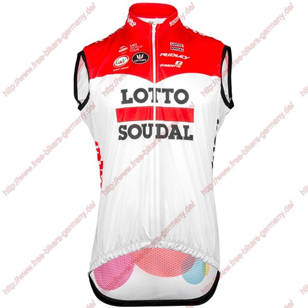 Radsport Lotto Soudal 2018 Windstopper ärmelloses Trikot Kurz