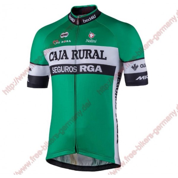 Radsport Caja Rural 2018 Trikot Kurzarm