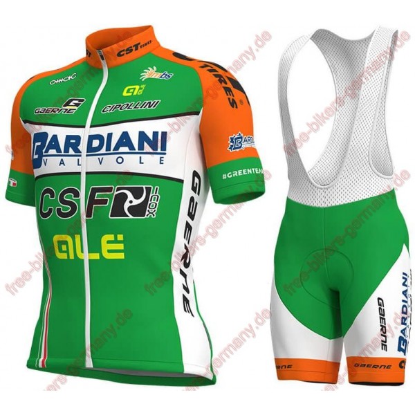 Radsport BARDIANI CSF 2018 Radbekleidung Satz Trikot Kurzarm+Trägerhosen Set