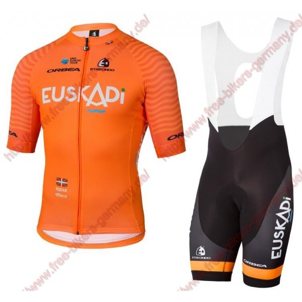 Radsport EUSKADI 2018 Radbekleidung Satz Trikot Kurzarm+Trägerhosen Set