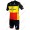 Radsport Quick Step Floors Belgium Champion 2018 Radbekleidung Satz Trikot Kurzarm+Trägerhosen Set