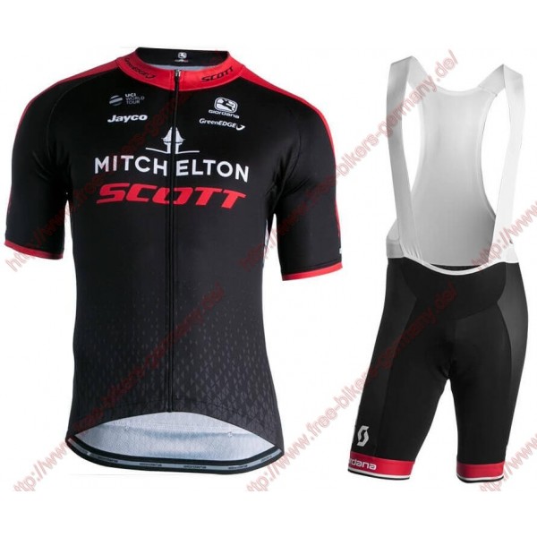 Profiteams MITCHELTON- SCOTT La Vuelta Winner 2018 Radbekleidung Satz Trikot Kurzarm+Trägerhosen Set Outlet