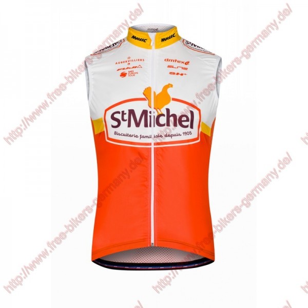 Radsport SAINT MICHEL AUBER 93 Windstopper ärmelloses Trikot Kurz