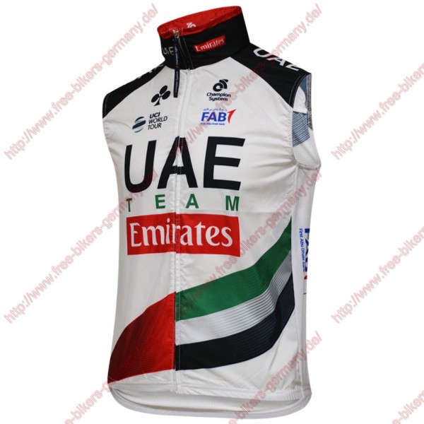 Radsport UAE 2018 Windstopper ärmelloses Trikot Kurz