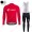 Profiteam 2018 Cube rot winter thermal fleece Fahrradbekleidung Trikot Langarm+Lang Trägerhose