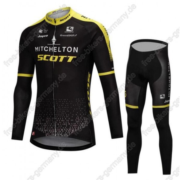 Mitchelton-Scott Pro Profiteam 2018 Fahrradbekleidung Trikot Langarm+Lang Radhose