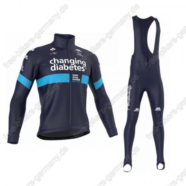 Profiteam 2018 Novo Nordisk Fahrradbekleidung Trikot Langarm+Lang Trägerhose