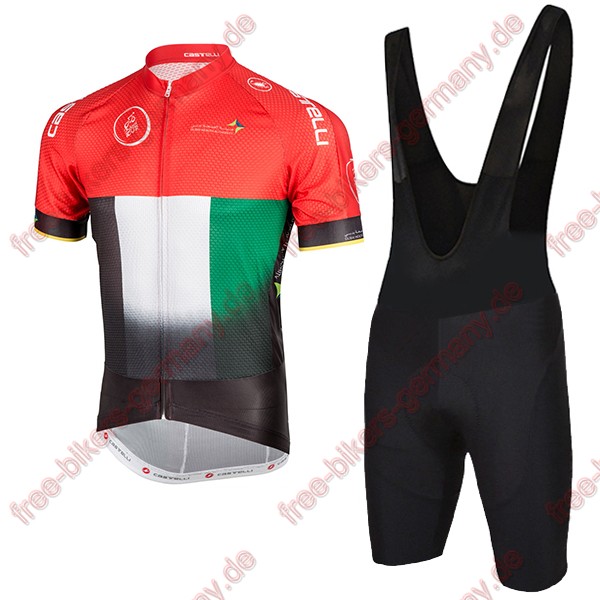 Profiteam 2018 Dubai Tour Sprint Radbekleidung Satz Trikot Kurzarm+Trägerhosen Set