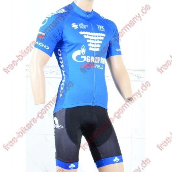 Profiteam 2018 Gazprom-Rusvelo Fahrradbekleidung Trikot Kurzarm+Radhose