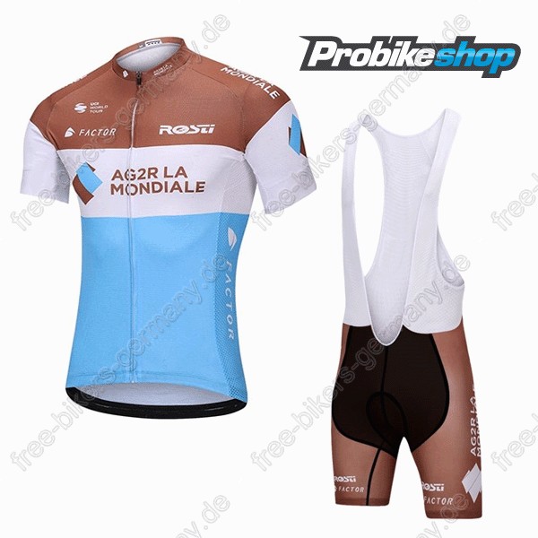 AG2R La Mondiale Radbekleidung Satz Trikot Kurzarm+Trägerhosen Set neu 2018