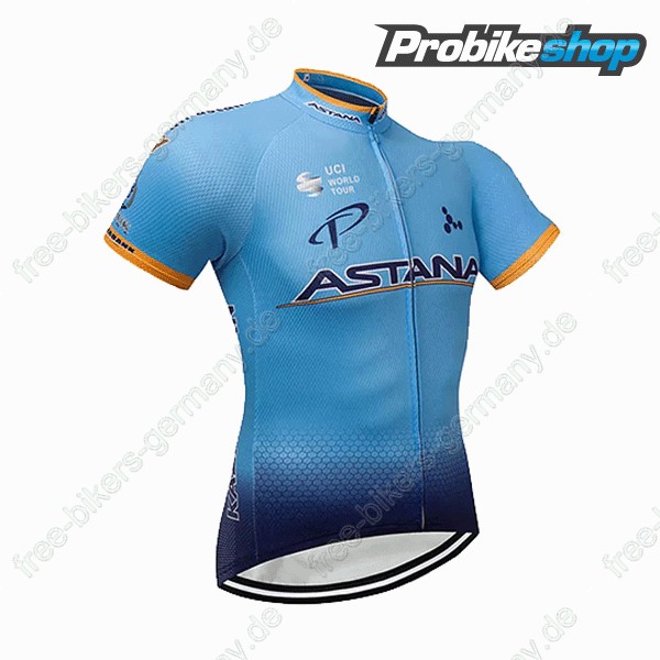 Astana blau Trikot Kurzarm 2018