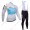 Sky Weiß blau Fahrradbekleidung Trikot Langarm+Lang Trägerhose 2018