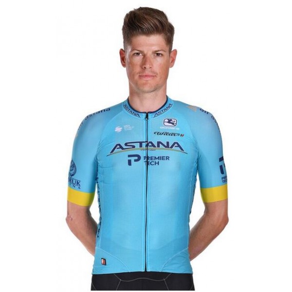 Fahrradbekleidung Radsport 2020 Astana Pro Team Trikot Kurzarm Outlet blau