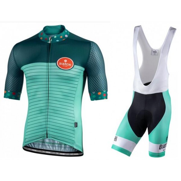 Fahrradbekleidung Radsport 2020 BIANCHI MILANO Taloro Trikot Kurzarm Outlet+Pelau Trägerhosen Set