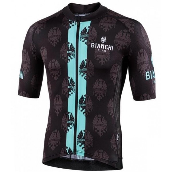 Fahrradbekleidung Radsport 2020 BIANCHI MILANO Roncaccio Trikot Kurzarm Outlet schwarz/Grün