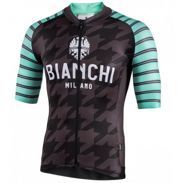 Fahrradbekleidung Radsport 2020 BIANCHI MILANO Flumini Trikot Kurzarm Outlet schwarz/Grün