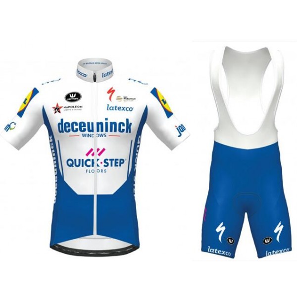 Fahrradbekleidung Radsport 2020 DECEUNINCK QUICK-STEP team 3D Radbekleidung Satz Trikot Kurzarm+Trägerhosen Set Outlet