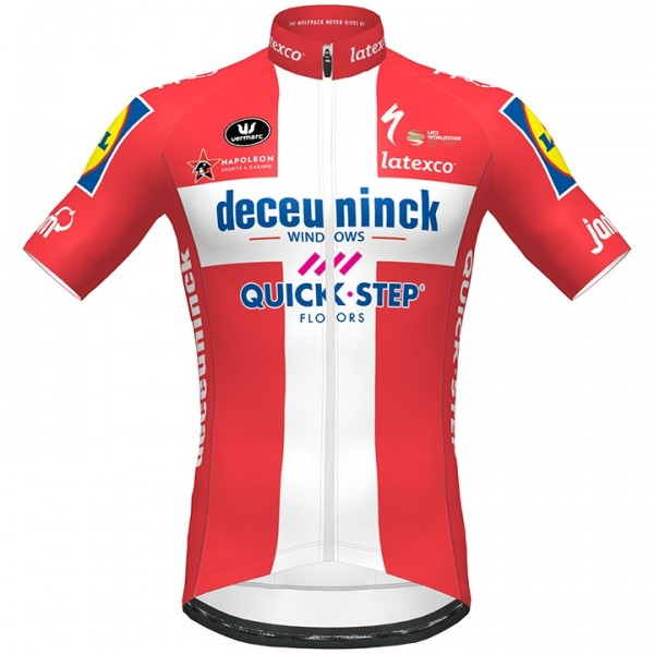 Fahrradbekleidung Radsport 2020 DECEUNINCK QUICK-STEP Danish Champion Trikot Kurzarm Outlet