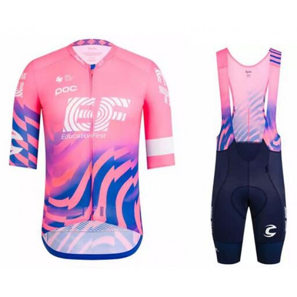 Fahrradbekleidung Radsport 2020 EF Education First Radbekleidung Satz Trikot Kurzarm+Trägerhosen Set Outlet