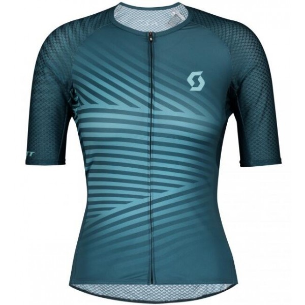 Fahrradbekleidung Radsport 2020 Damen SCOTT RC Premium Climber Trikot Kurzarm Outlet blau