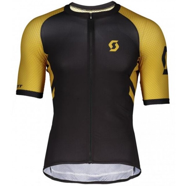 Fahrradbekleidung Radsport 2020 SCOTT RC Premium Climber Trikot Kurzarm Outlet schwarz/gelb