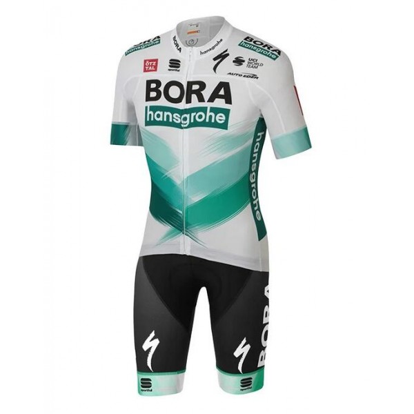 Fahrradbekleidung Radsport 2020 BORA-hansgrohe TDF Radbekleidung Satz Trikot Kurzarm+Trägerhosen Set Outlet 20KIO