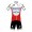 Fahrradbekleidung Radsport 2020 DECEUNINCK QUICK-STEP TdF Radbekleidung Satz Trikot Kurzarm+Trägerhosen Set Outlet rot Weiß