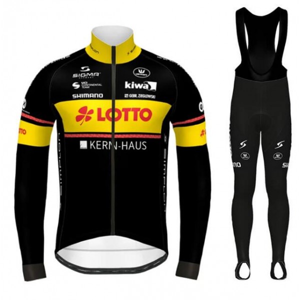 Fahrradbekleidung Radsport 2020 LOTTO KERNHAUS Set Radbekleidung Trikot Langarm+ Trägerhosen P9IUK