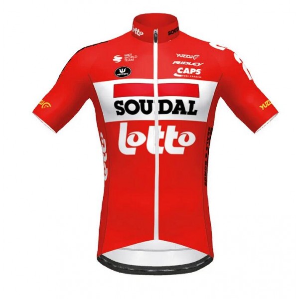 Fahrradbekleidung Radsport 2020 Lotto Soudal TdF Trikot Kurzarm Outlet rot Weiß K4C4U