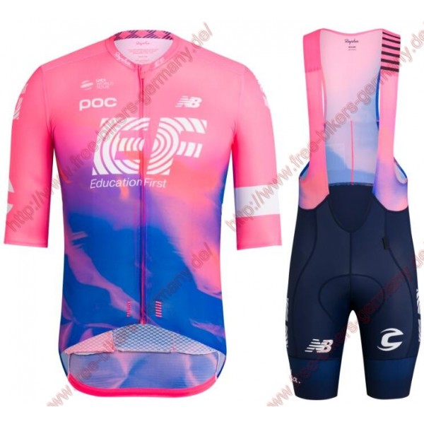 Profiteams EF Education First PRO TEAM AERO 2019 Radbekleidung Satz Trikot Kurzarm+Trägerhosen Set Outlet