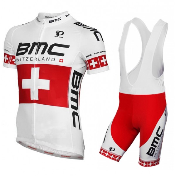 2015 Pearl Izumi BMC Fahrradbekleidung Satz Fahrradtrikot Kurzarm Trikot und Kurz Trägerhose GPIM642