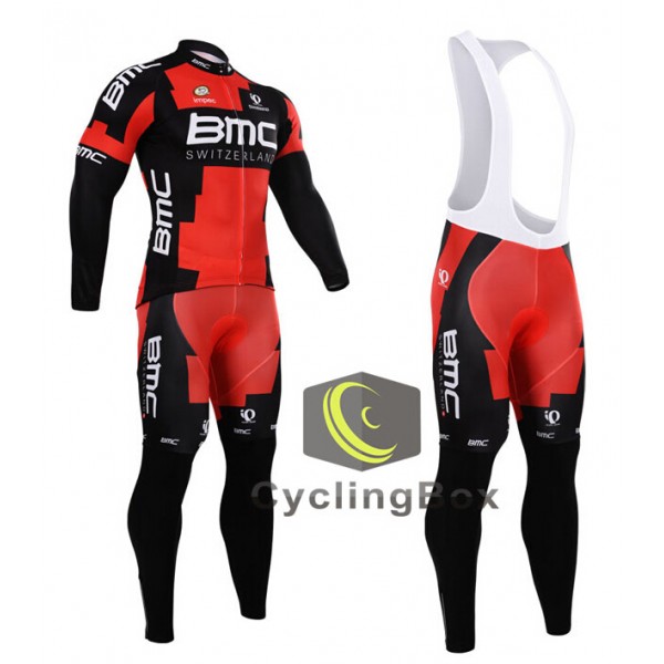 2015 BMC Fahrradbekleidung Radtrikot Satz Langarm und Lange Trägerhose WOGX992