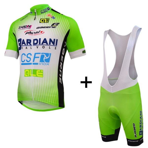 2015 Bardiani Csf Fahrradbekleidung Satz Fahrradtrikot Kurzarm Trikot und Kurz Trägerhose VNRA159