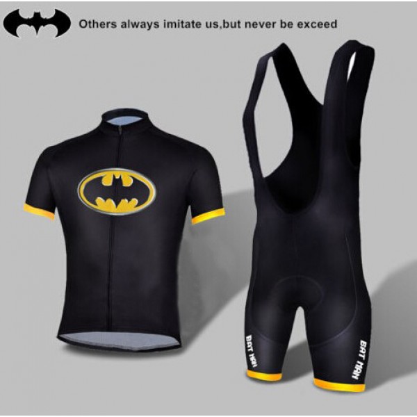 2015 Bat-Man Fahrradbekleidung Satz Fahrradtrikot Kurzarm Trikot und Kurz Trägerhose HNEU436