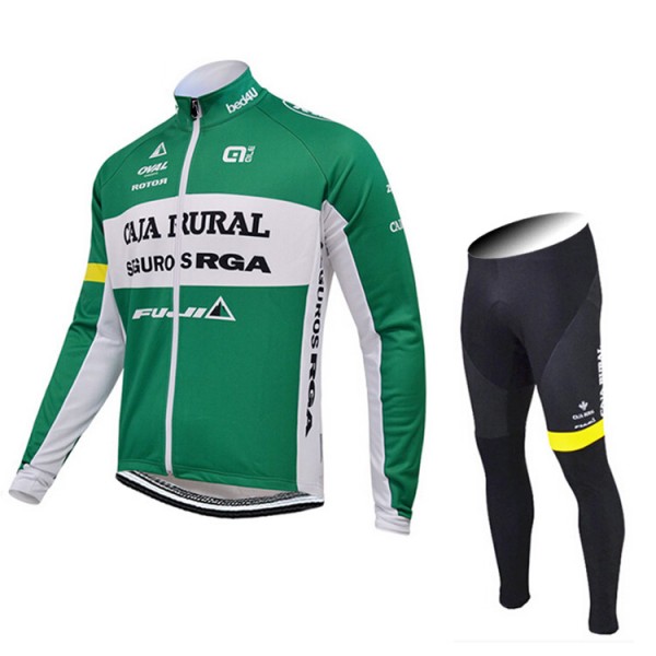 2015 CAJA RURAL Fahrradbekleidung Radtrikot Satz Langarm und Lange Fahrradhose EZCT146