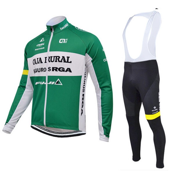 2015 CAJA RURAL Fahrradbekleidung Radtrikot Satz Langarm und Lange Trägerhose ODOY661