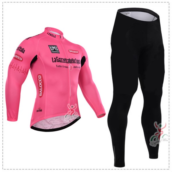 2015 Giro d'Italia Fahrradbekleidung Radtrikot Satz Langarm und Lange Fahrradhose FARL384