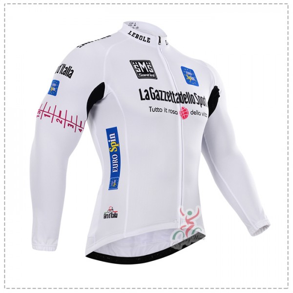 2015 Giro d'Italia Fahrradtrikot Langarm Blanc GVLA538