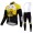 2015 Lotto Jumbo Fahrradbekleidung Radtrikot Satz Langarm und Lange Trägerhose LVXJ689