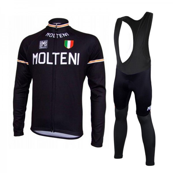 2015 MOLTENI RETRO Long Fahrradbekleidung Radtrikot Satz Langarm und Lange Trägerhose NBYG343