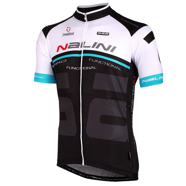 2015 Nalini Bao Weiß-Blau-Schwarz Radtrikot Kurzarm JOSF407