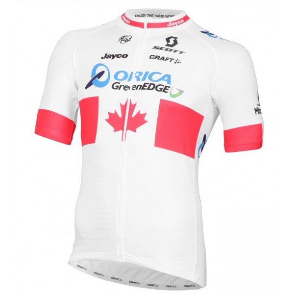 2015 ORICA GREENEDGE Canadian Champion Radtrikot Kurzarm YMBT806