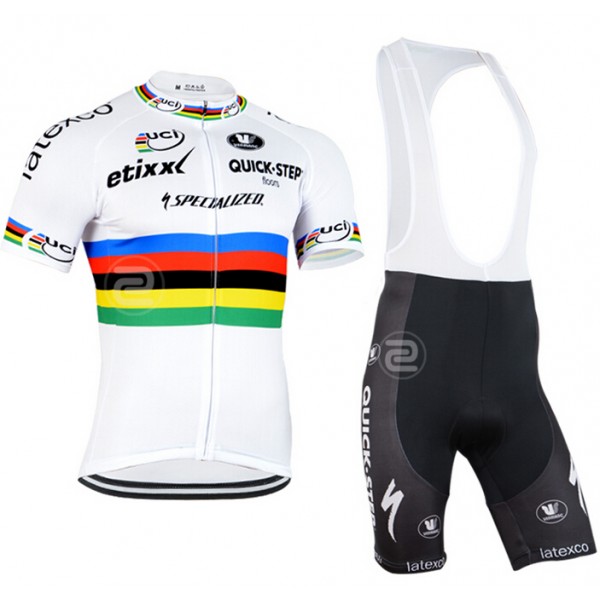 2015 Specialized Quick Step Fahrradbekleidung Satz Fahrradtrikot Kurzarm Trikot und Kurz Trägerhose MPSZ507