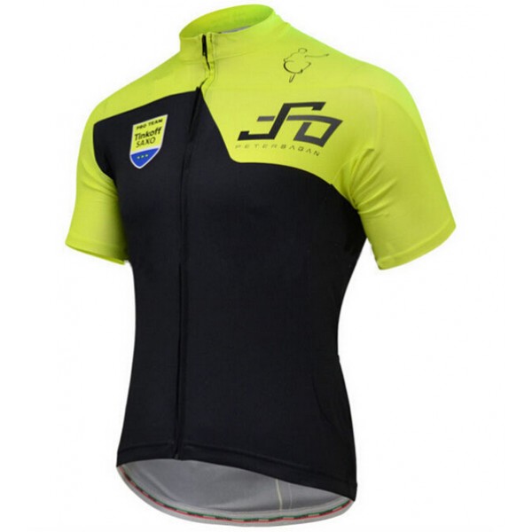 2015 Tinkoff Saxo Radtrikot Kurzarm gelb ZYNA198