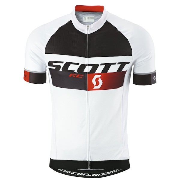 2015 Scott RC Pro Schwarz-Weiß-Rot Radtrikot Kurzarm BNDB233