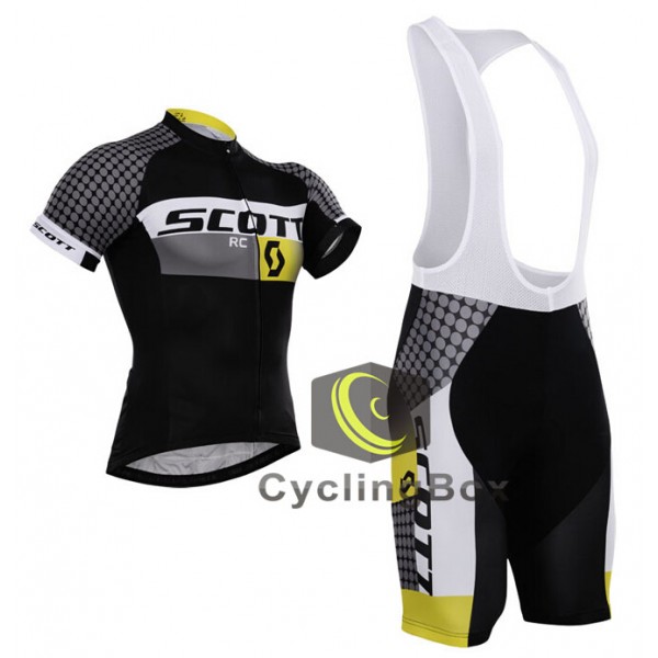 2015 Scott Fahrradbekleidung Satz Fahrradtrikot Kurzarm Trikot und Kurz Trägerhose ZIEN938