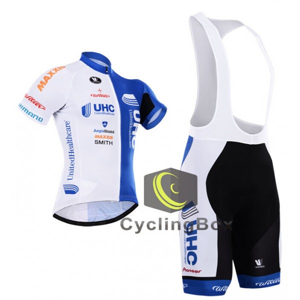 2015 UHC Fahrradbekleidung Satz Fahrradtrikot Kurzarm Trikot und Kurz Trägerhose ZBZL756