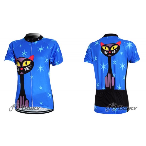 Blue Cat Radtrikot Kurzarm Blau Damen CROY635