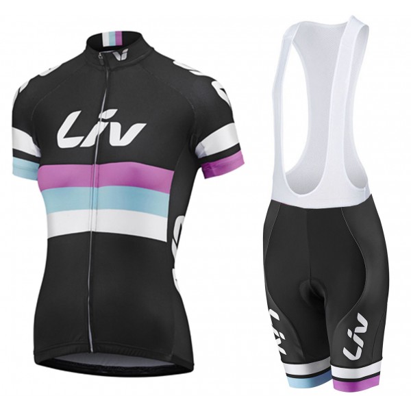 2015 Damen LIV Fahrradbekleidung Satz Fahrradtrikot Kurzarm Trikot und Kurz Trägerhose LIDA113