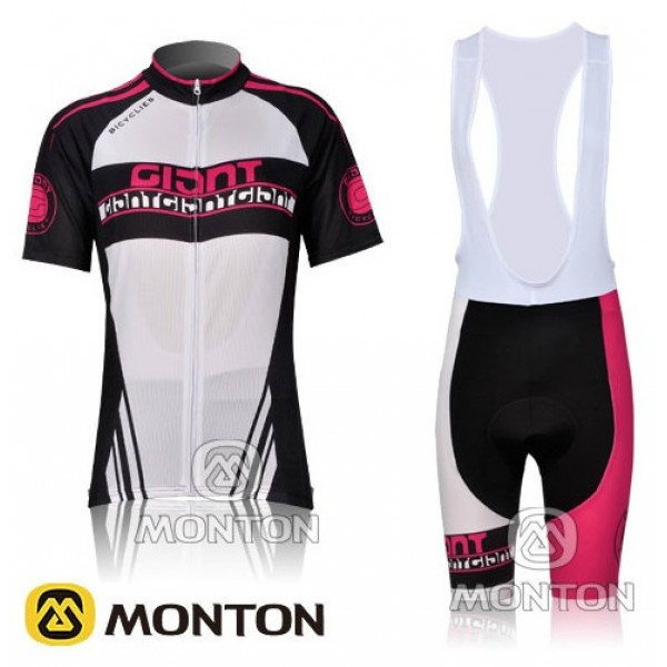 2012 Damen giant black white bddt01.jpgFahrradbekleidung Satz Fahrradtrikot Kurzarm Trikot und Kurz Trägerhose OQDR767